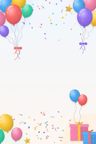 Convite de aniversário infantil Balões