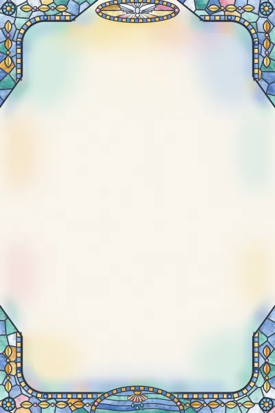 Convite de batizado Vitral