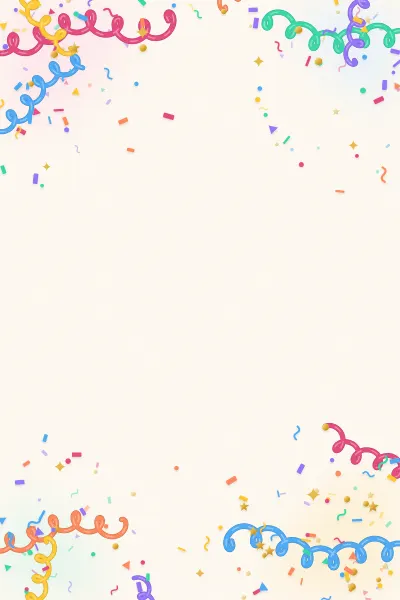 Convite de aniversário Confete
