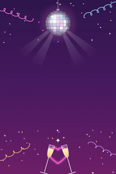 Convite de despedida de solteira Noite disco