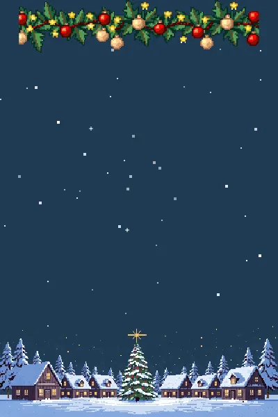 Convite de Natal Vila de inverno