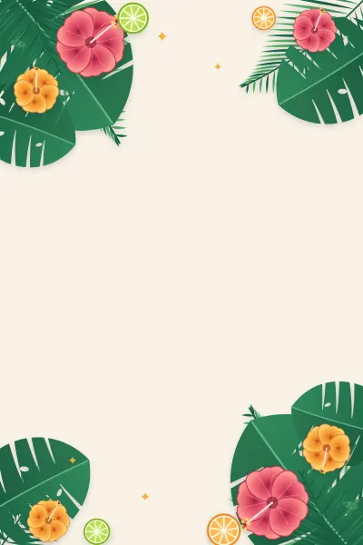 Convite de aniversário Tropical